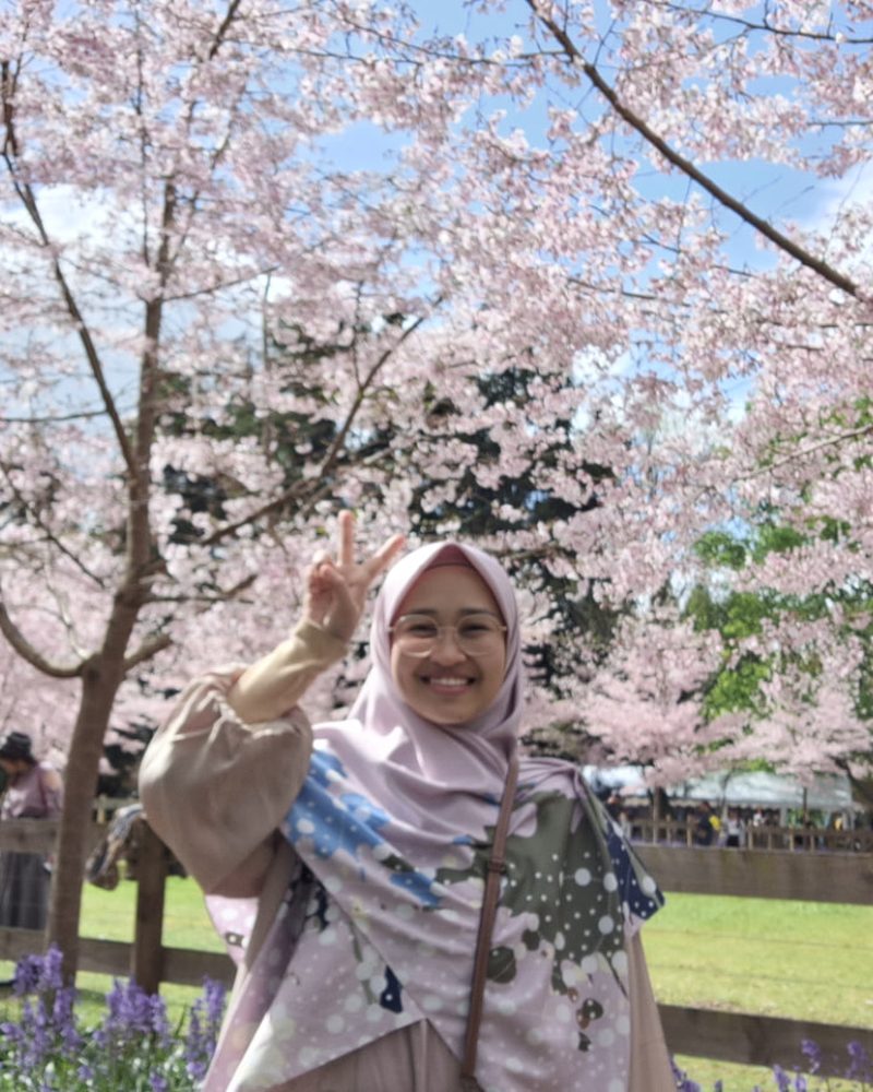 Suci, LPDP 2021 awardee, during her studies abroad